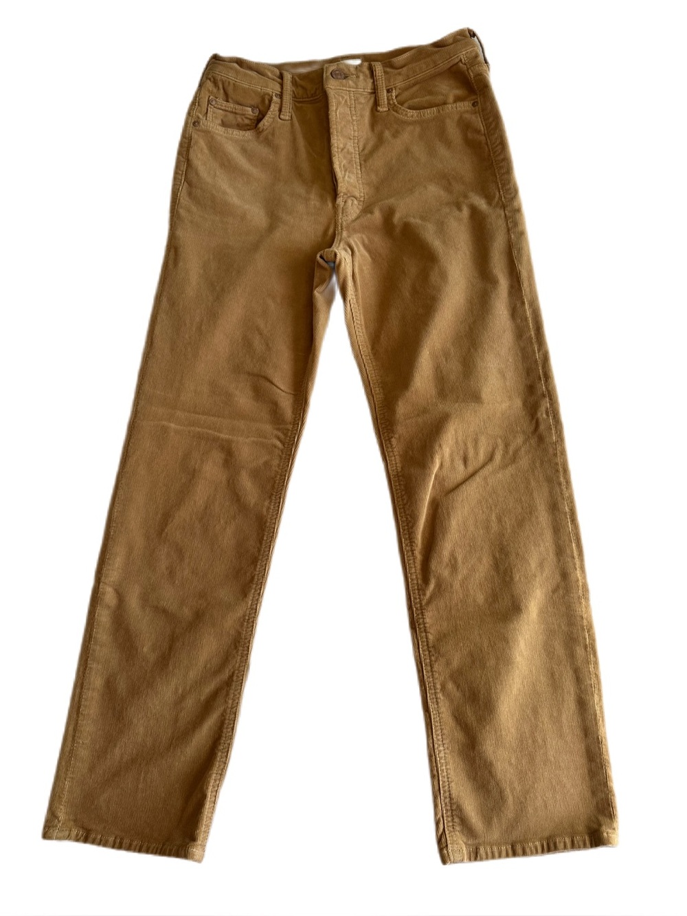 MOTHER The Tomcat Ankle Hopscotch Cafe Spice Corduroy Straight Leg Pants 27